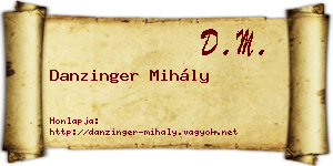 Danzinger Mihály névjegykártya